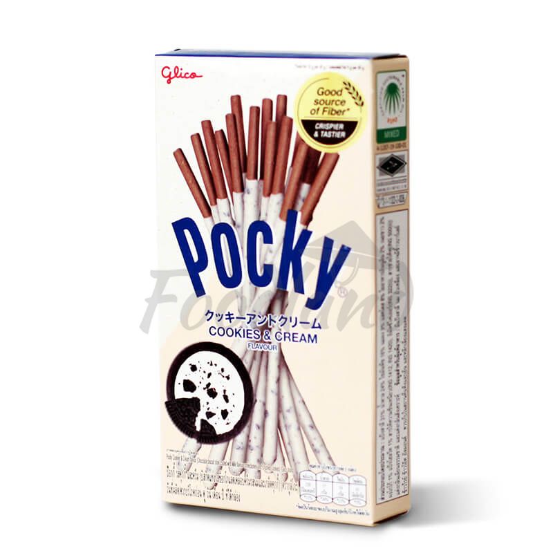 Pocky tyčinky s krémovou polevou s kúskami sušienok 45g